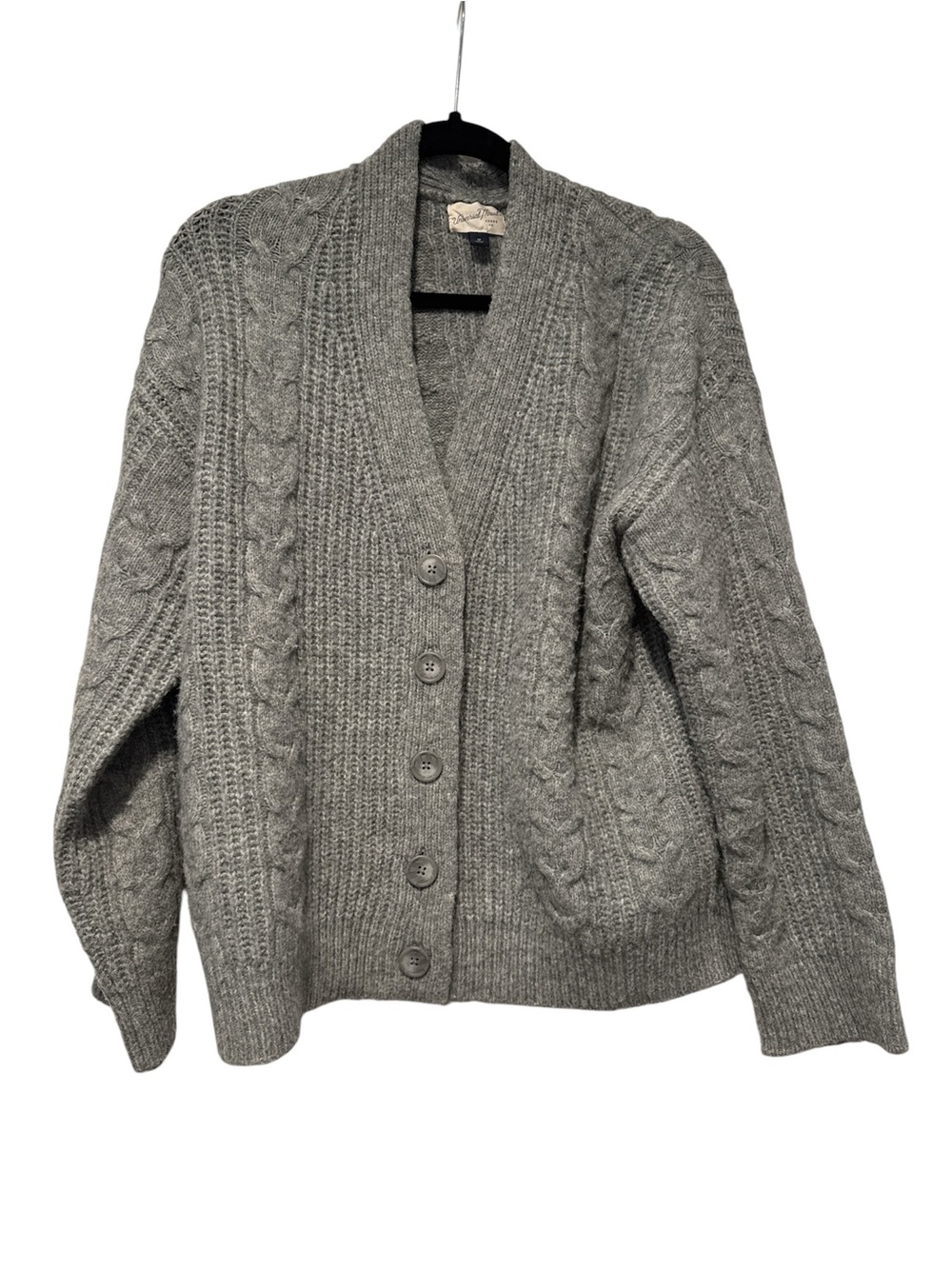 Universal Thread Gray Cable Knit Button-Up Cardigan